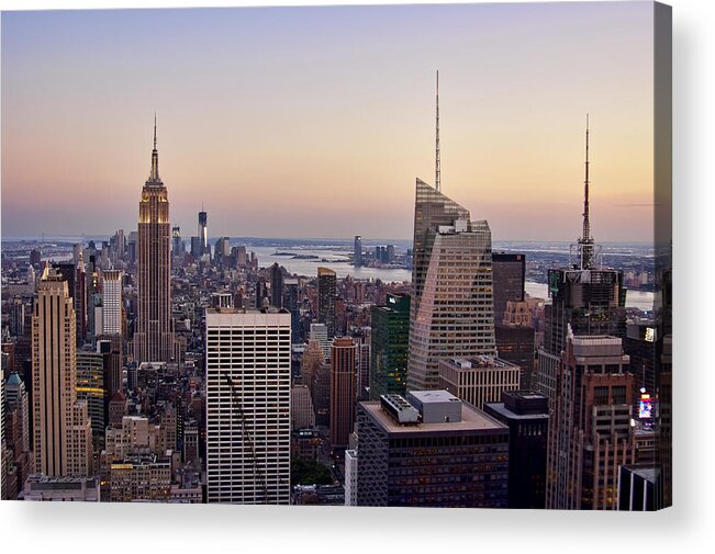 Empire State Building Acrylic Print featuring the photograph Above the City by Michael Dorn