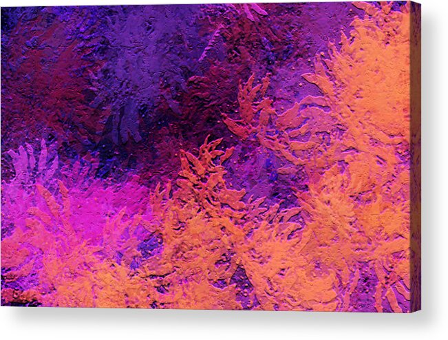 Leaves Acrylic Print featuring the painting Abstract Autumn by Sophia Gaki Artworks