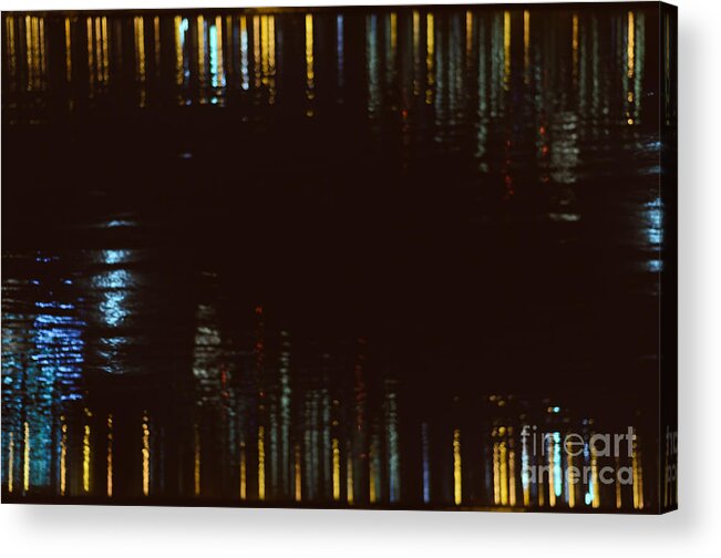 Abstract Acrylic Print featuring the photograph Abstract City Lights by Tamara Becker