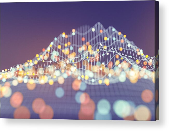 Internet Acrylic Print featuring the photograph Abstract data representation by Gremlin