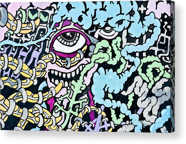 Graffiti Acrylic Print featuring the photograph Abstract Graffitii detail by Yurix Sardinelly