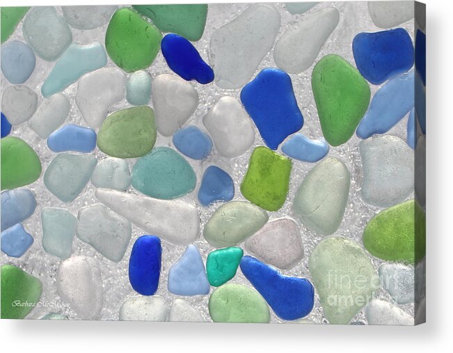 Beach Glass Acrylic Print featuring the photograph Abstract Sea Glass by Barbara McMahon
