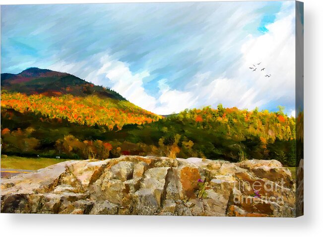 Green Mountains Acrylic Print featuring the photograph Adirondack Autumn by Betty LaRue