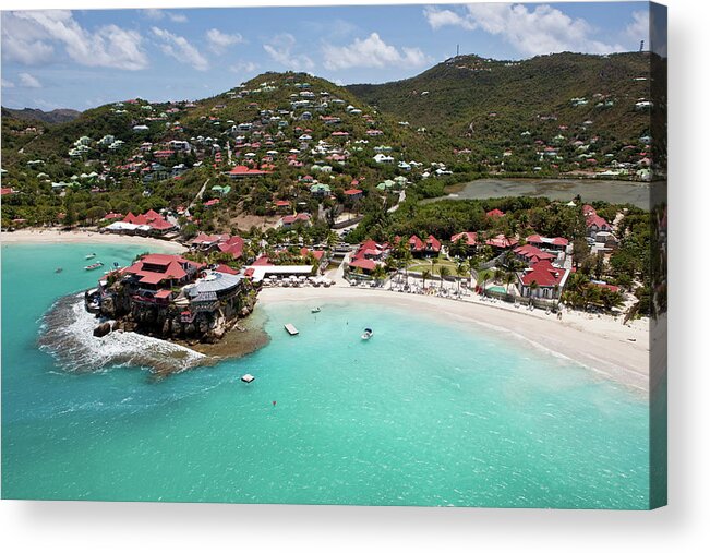 Photography Acrylic Print featuring the photograph Aerial View Of Houses On An Island by Panoramic Images