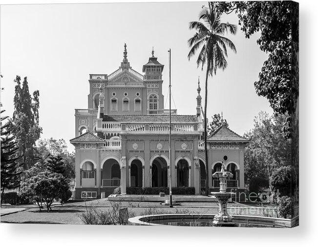 Aga Khan Palace Acrylic Print featuring the photograph Aga khan palace by Kiran Joshi