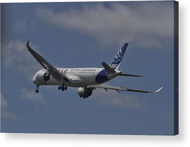 Transportation Acrylic Print featuring the photograph Airbus A350 by Shirley Mitchell