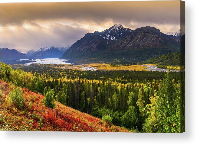Scenics Acrylic Print featuring the photograph Alaska In Fall Season by Noppawat Tom Charoensinphon