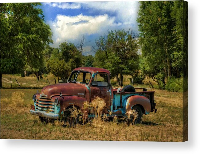 Chevrolet Acrylic Print featuring the photograph All By Myself by Ken Smith