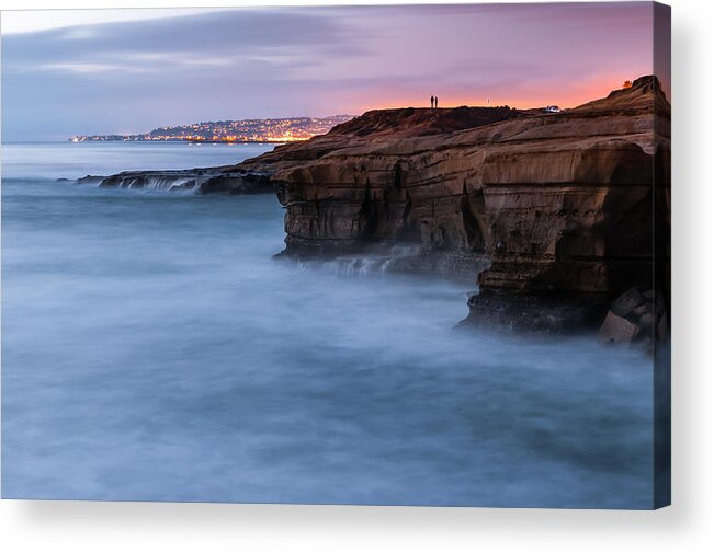 Sunset Cliffs Acrylic Print featuring the photograph All Night by Chuck Jason