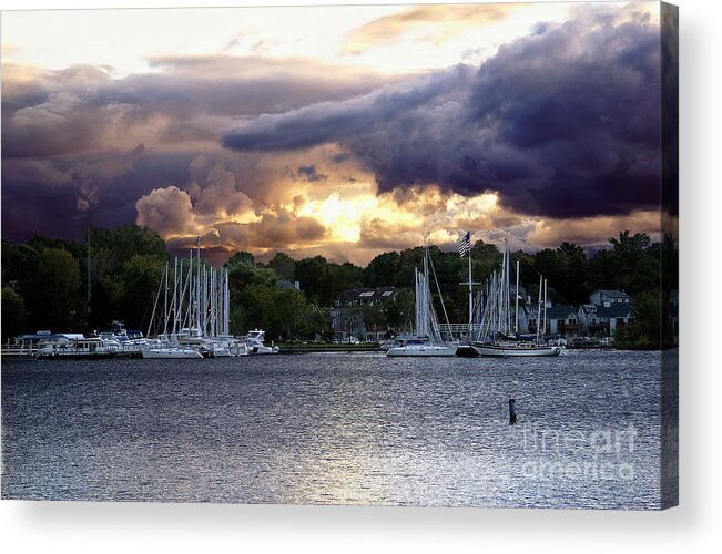 Sailboats Acrylic Print featuring the photograph All Night In by Brett Maniscalco