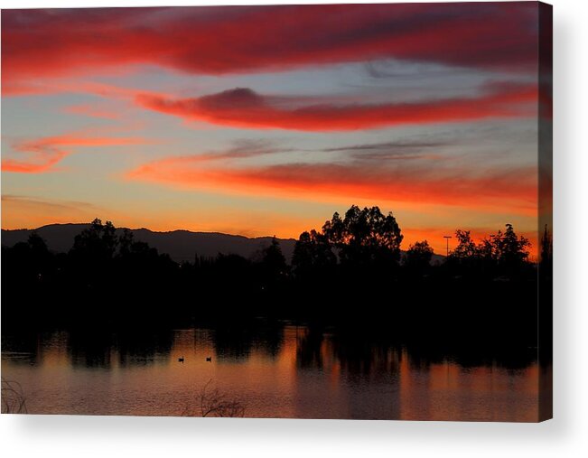 Sunrise Acrylic Print featuring the photograph Almaden Sunset by Ru Tover