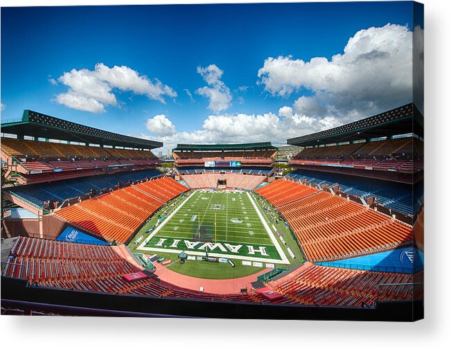 Hawaii Acrylic Print featuring the photograph Aloha Stadium by Dan McManus