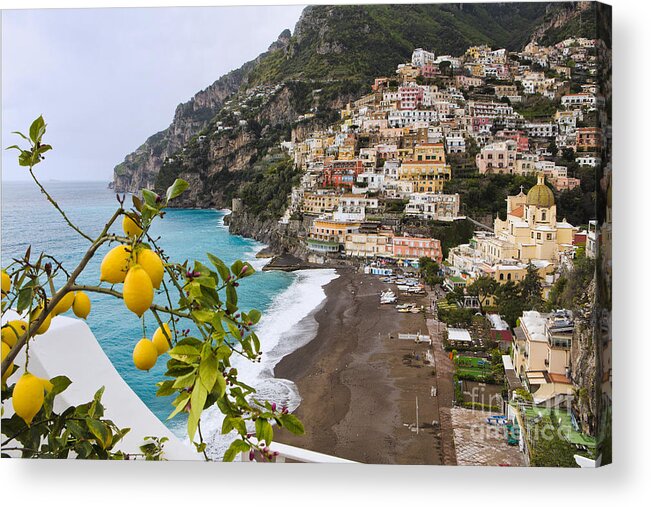 Positano Acrylic Print featuring the photograph Amalfi Coast Town by George Oze