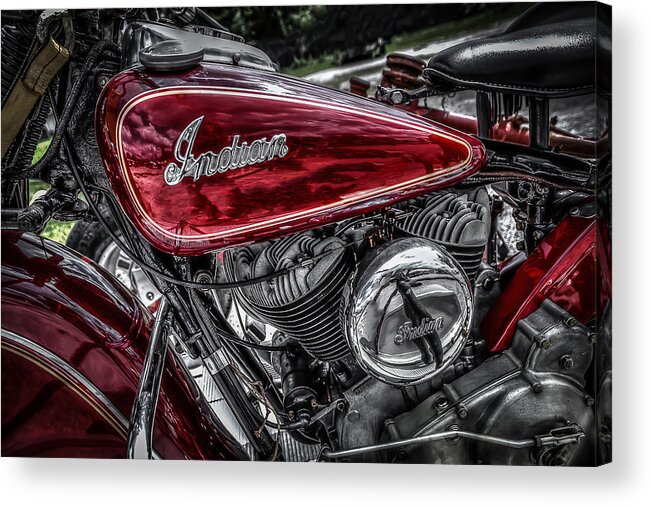 Indian Motorcycle Acrylic Print featuring the photograph American Icon by Ray Congrove