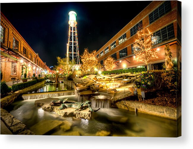 Christmas Acrylic Print featuring the photograph American Tobacco Campus by Anthony Doudt