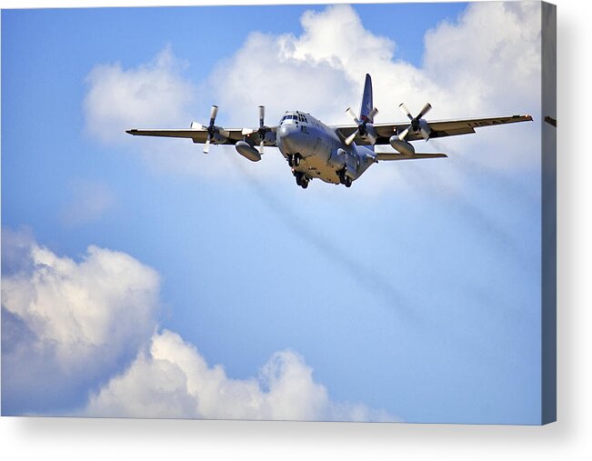 C130 Acrylic Print featuring the photograph Amongst the Clouds by Jason Politte