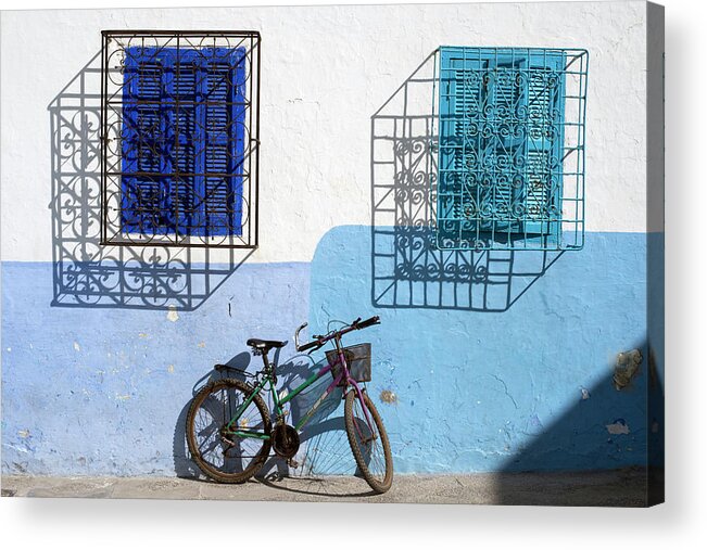 Shutter Acrylic Print featuring the photograph An Abstract Look At Two Windows And A by Rachid Dahnoun