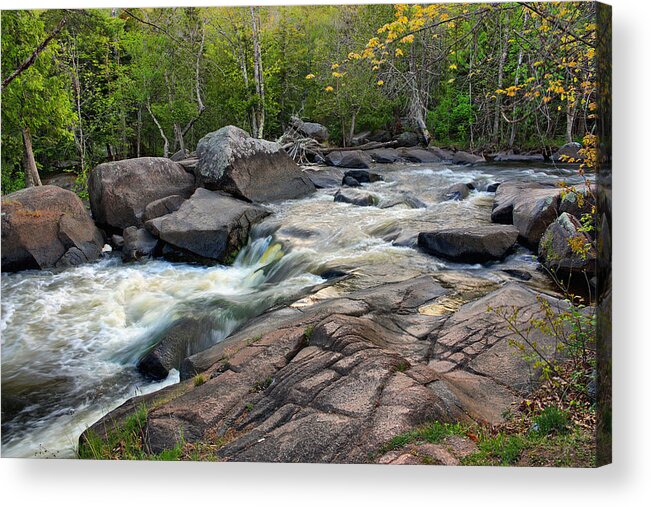 Strong Falls Acrylic Print featuring the photograph An Evening at Strong Falls by Theo O Connor