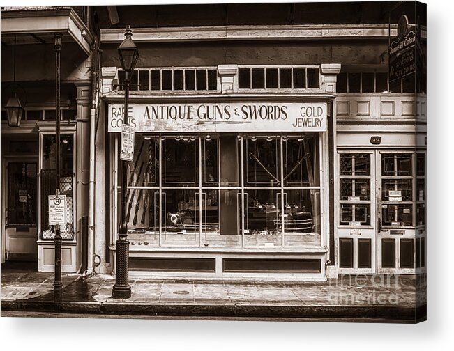 Shop Acrylic Print featuring the photograph Antique Guns and Swords - French Quarter by Kathleen K Parker