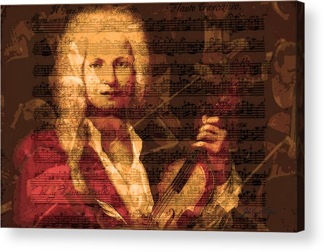 Classical Music Acrylic Print featuring the digital art Antonio Vivaldi by John Vincent Palozzi