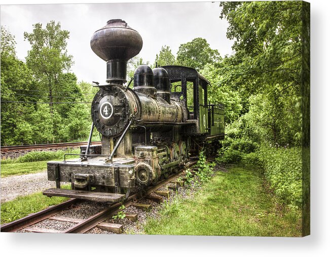 Trains Acrylic Print featuring the photograph Argent Lumber Company Engine NO. 4 - Antique Steam Locomotive by Gary Heller