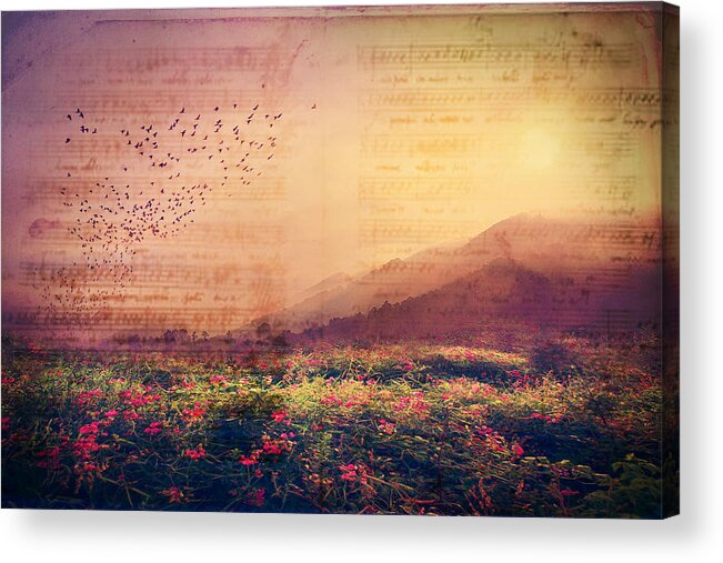 Landscape Acrylic Print featuring the photograph ART... Music to the Soul by Gray Artus