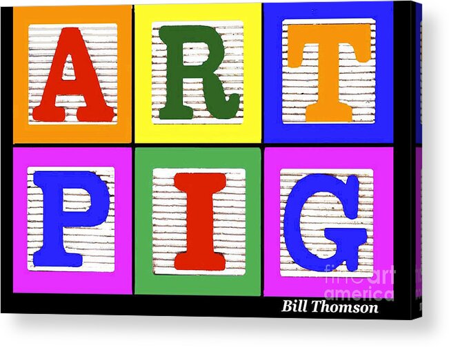 Art Acrylic Print featuring the photograph Art Pig by Bill Thomson