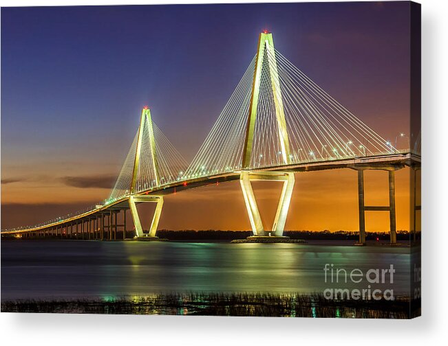 Arther Ravenel Bridge Acrylic Print featuring the photograph Arthur Ravenel Bridge Charleston SC by Anthony Heflin