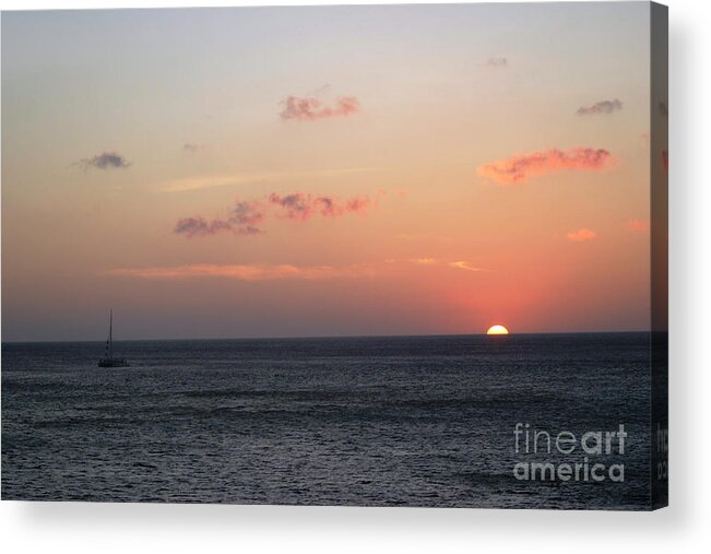 Sunset Acrylic Print featuring the photograph Aruba Sunset by Living Color Photography Lorraine Lynch