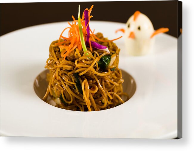 Asian Acrylic Print featuring the photograph Asian Noodles by Raul Rodriguez