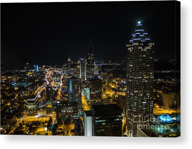 Atlanta Acrylic Print featuring the photograph Atlanta City Lights by Sophie Doell