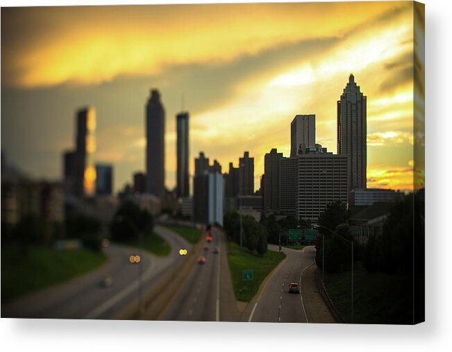 Atlanta Acrylic Print featuring the photograph Atlanta Skyline by Hal Bergman