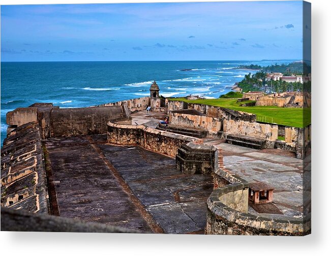 Puerto Rico Acrylic Print featuring the photograph Atlantic Ocean from Fort San Cristobal by Ricardo J Ruiz de Porras