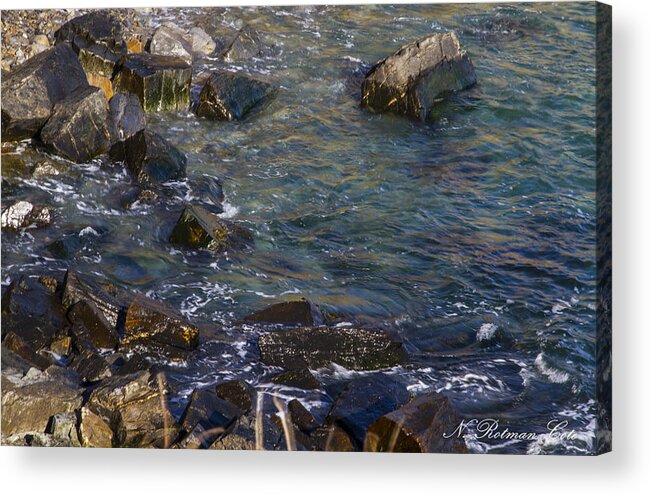 Maine Acrylic Print featuring the photograph Atlantic Ocean Maine by Natalie Rotman Cote