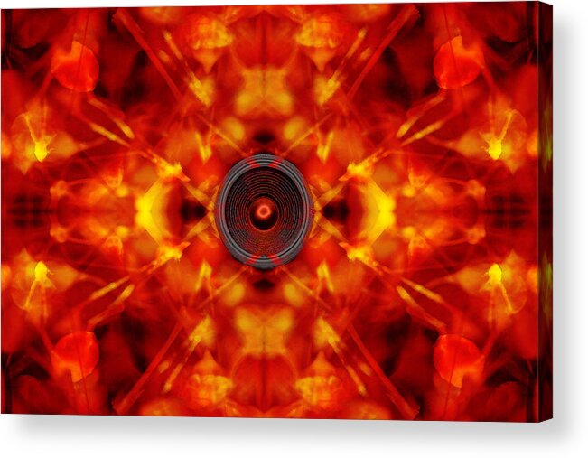 Audio Acrylic Print featuring the digital art Audio kaleidoscope by Steve Ball