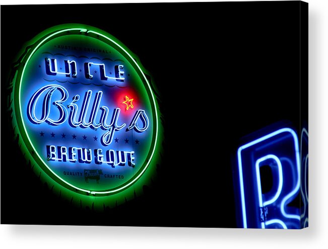 Neon Sign Acrylic Print featuring the photograph Austin Texas Neon 02 by Tony Grider