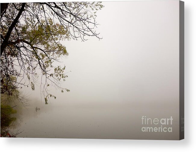 Fishing Acrylic Print featuring the photograph Autumn Mist by Jacqueline Athmann