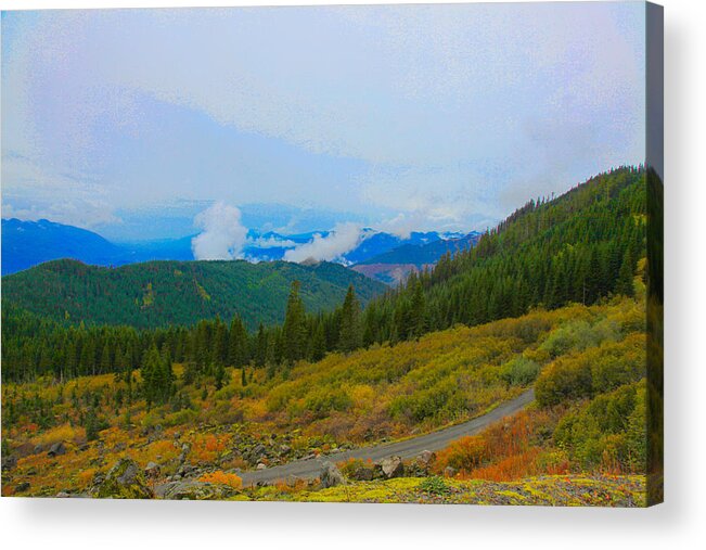 Landscape Acrylic Print featuring the photograph AUtumn Mountain Vista by Judy Wright Lott