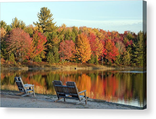 Autumn Acrylic Print featuring the photograph Autumn Reflection by Russell Todd