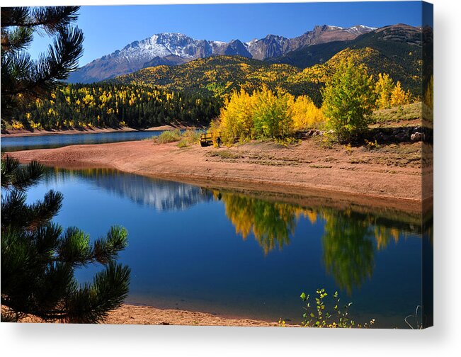 Colorado Springs Acrylic Print featuring the photograph Autumn Reflections at Crystal by John Hoffman