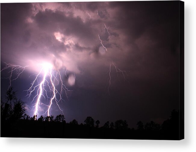 Lightning Acrylic Print featuring the photograph Awesome Strike by Reid Callaway