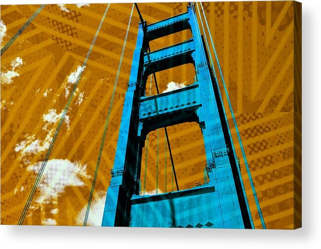 Golden Gate Bridge Acrylic Print featuring the photograph Azul by Ricardo Dominguez