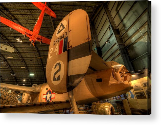 B-24 Acrylic Print featuring the photograph B-24 Liberator Tail by David Dufresne