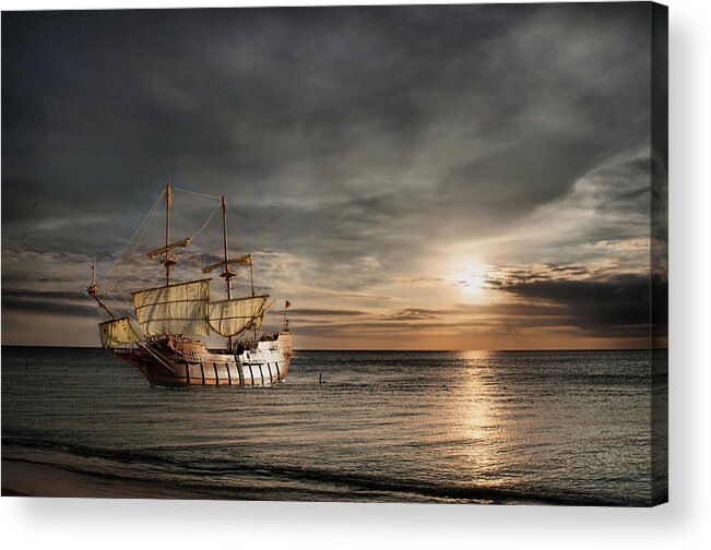 Galleon Acrylic Print featuring the photograph Back Home... by Charlie Roman