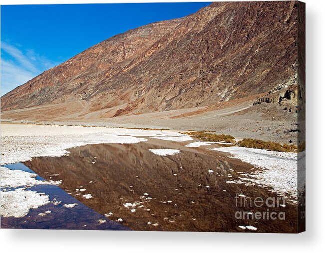 Afternoon Acrylic Print featuring the photograph Badwater Basin Death Valley National Park by Fred Stearns