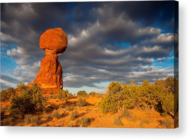 Moab Acrylic Print featuring the photograph Balanced Rock by Darren Bradley