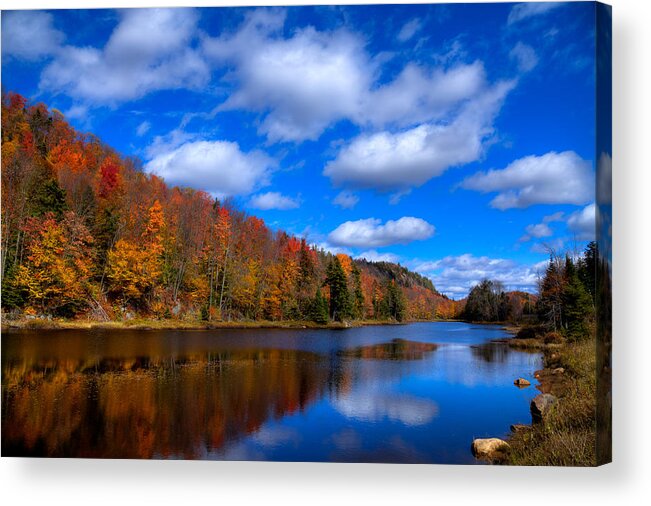 Adirondack's Acrylic Print featuring the photograph Bald Mountain Pond in Autumn by David Patterson