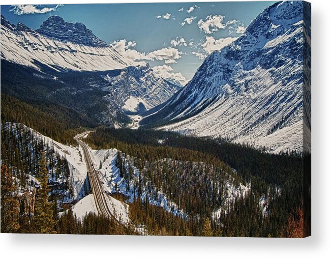 Scenics Acrylic Print featuring the photograph Banff Icefields Parkway Sunwapta Pass by © Anthony Maw, Vancouver, Canada