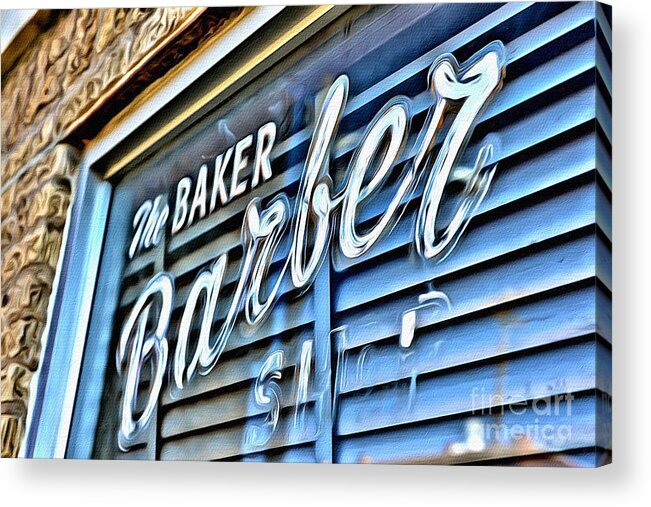  Acrylic Print featuring the photograph Barber by AK Photography