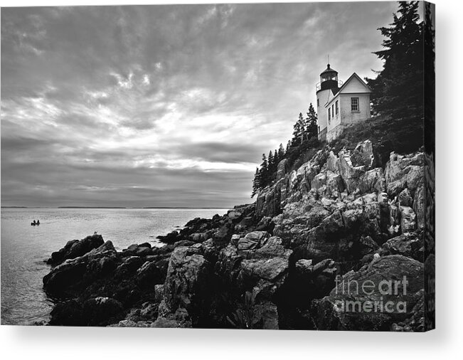 Bar Harbor Acrylic Print featuring the photograph Bass Harbor Lighthouse at Dusk by Diane Diederich